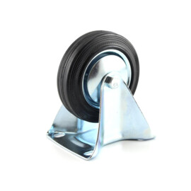 Bokwiel, diameter van 100mm, zwarte rubberband, metalen velg, draagvermogen tot 70KG