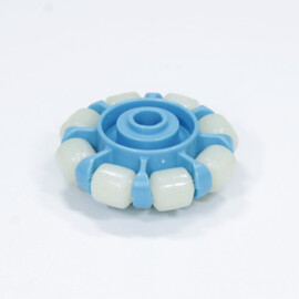 Multi-directional wheel with 8 rollers, 53.5 mm