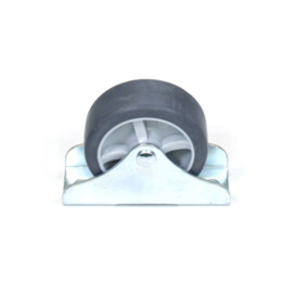 Fixed castor, Diameter of 50 mm, thermoplastic rubber, load capacity up to 50 kg, plain bearing